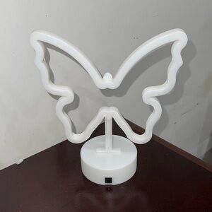 White Butterfly LED Purple Light